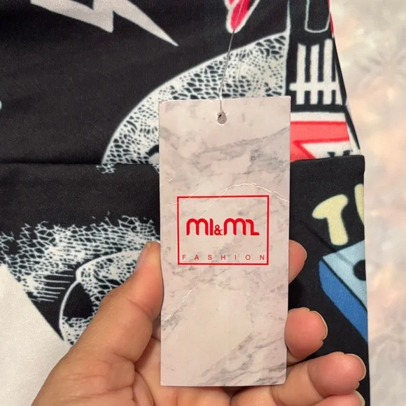 Youth Rebel Graphic Black Kids Leggings - Picture 6 of 8